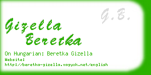 gizella beretka business card